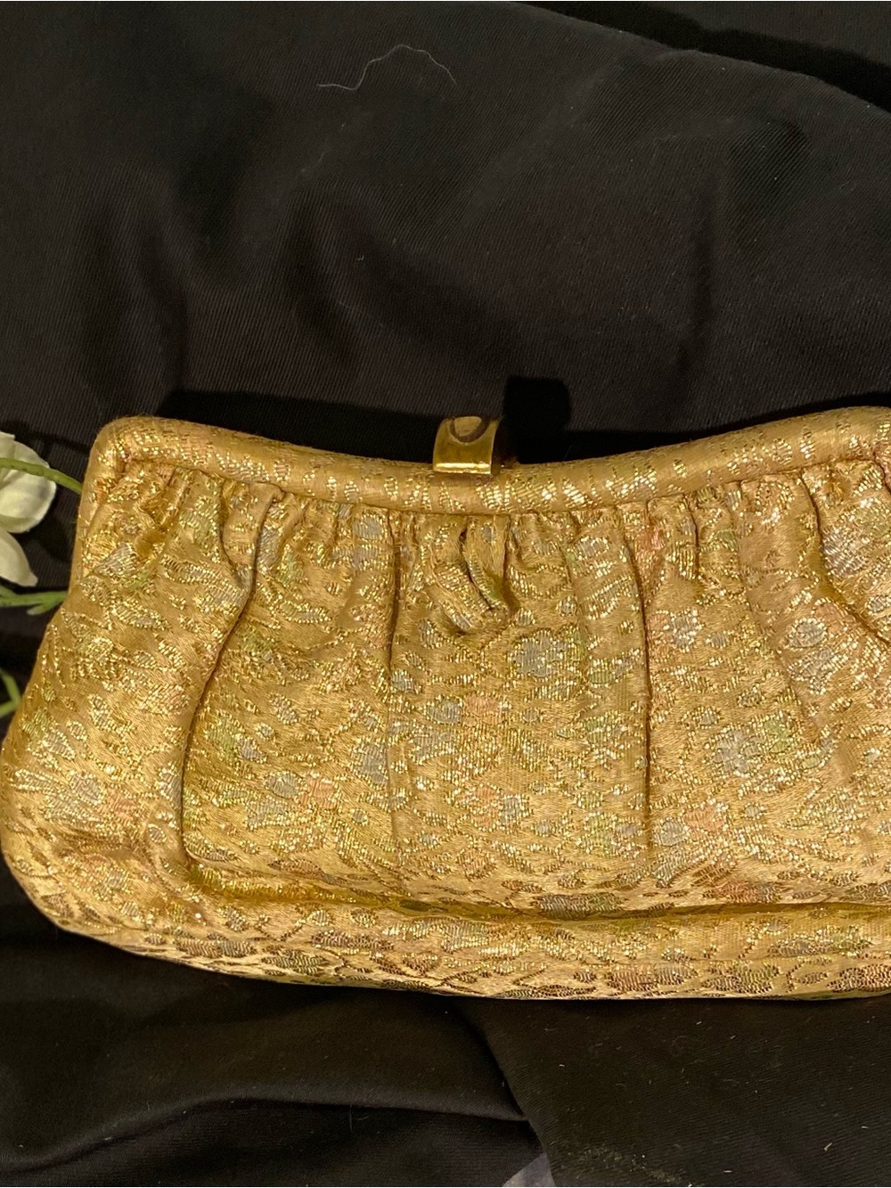 Vintage Gold Brocade designer  Women's Evening Clutch